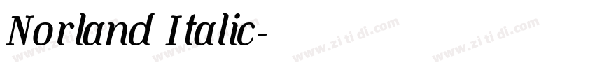 Norland Italic字体转换